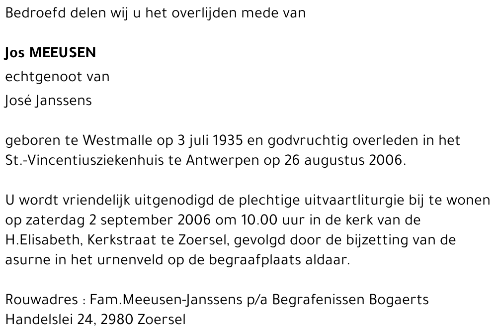 Jos MEEUSEN