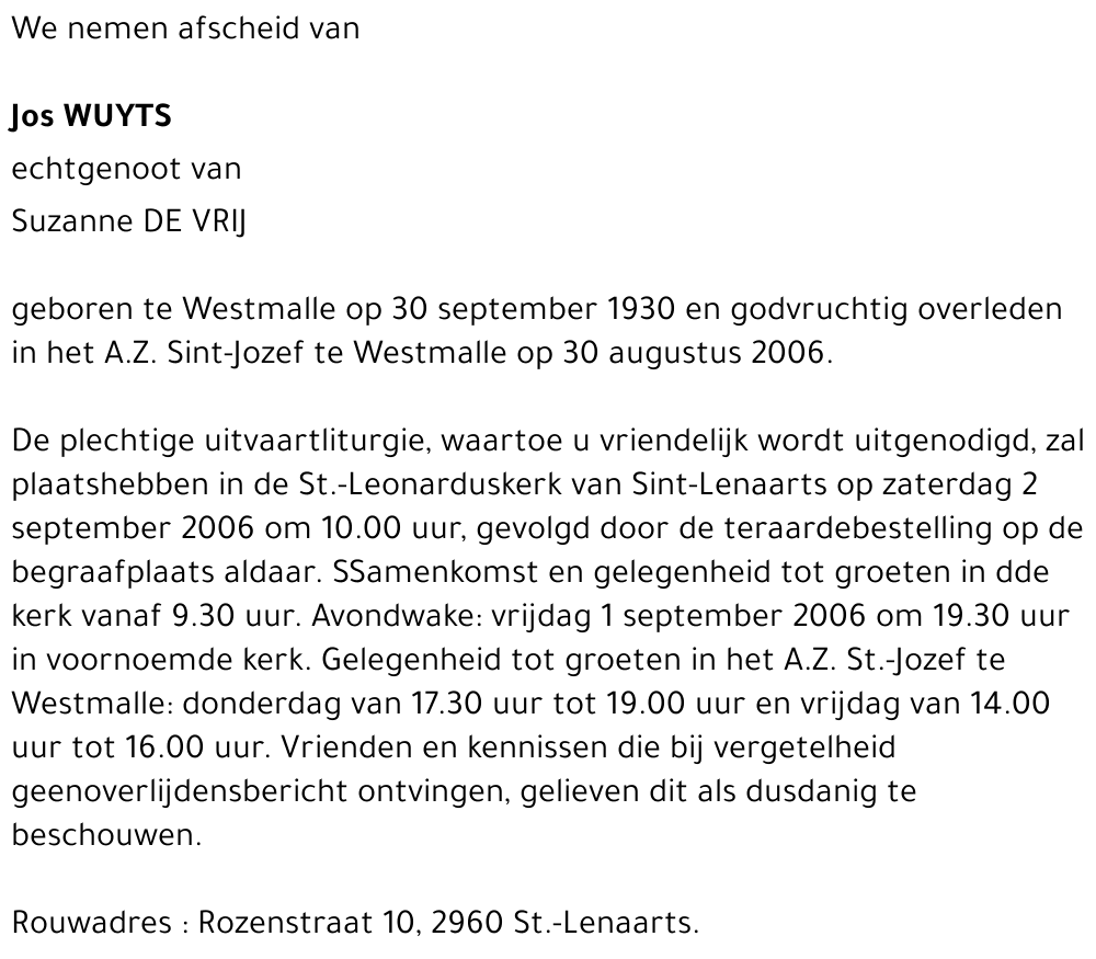 Jos WUYTS