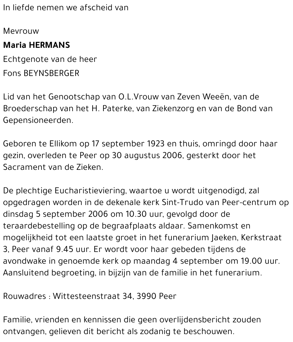Maria HERMANS