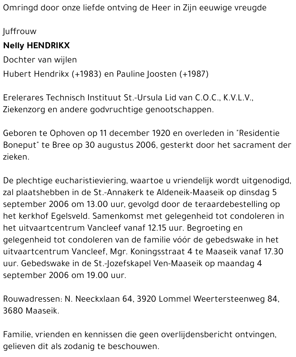 Nelly Hendrikx