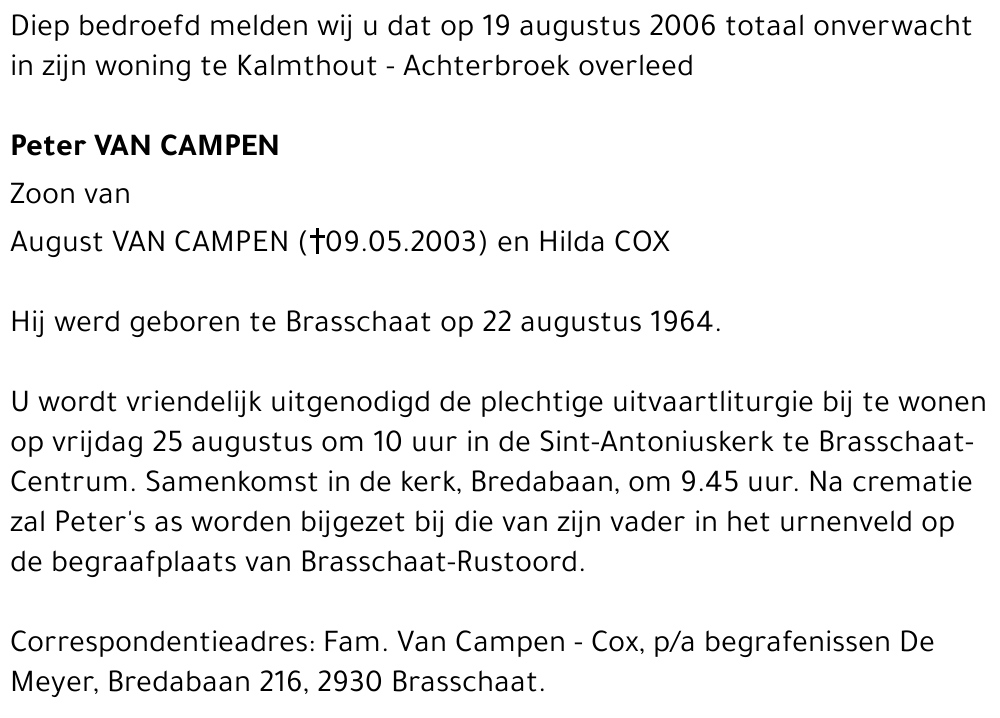 Peter VAN CAMPEN