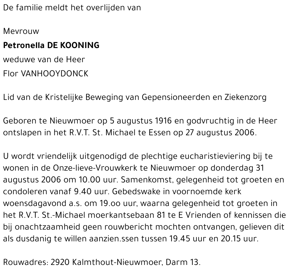 Petronella DE KOONING