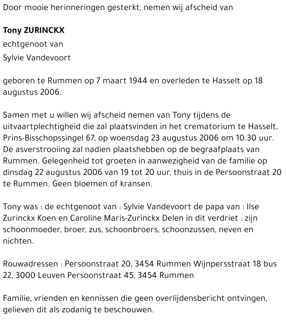Tony Zurinckx