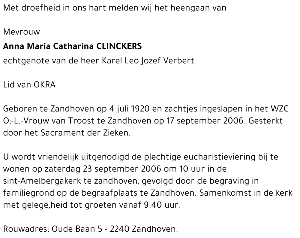 Anna Maria Catharina Clinckers