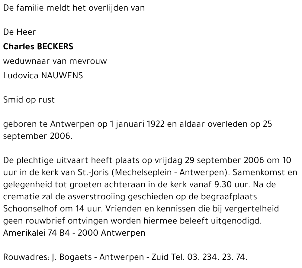 Charles BECKERS