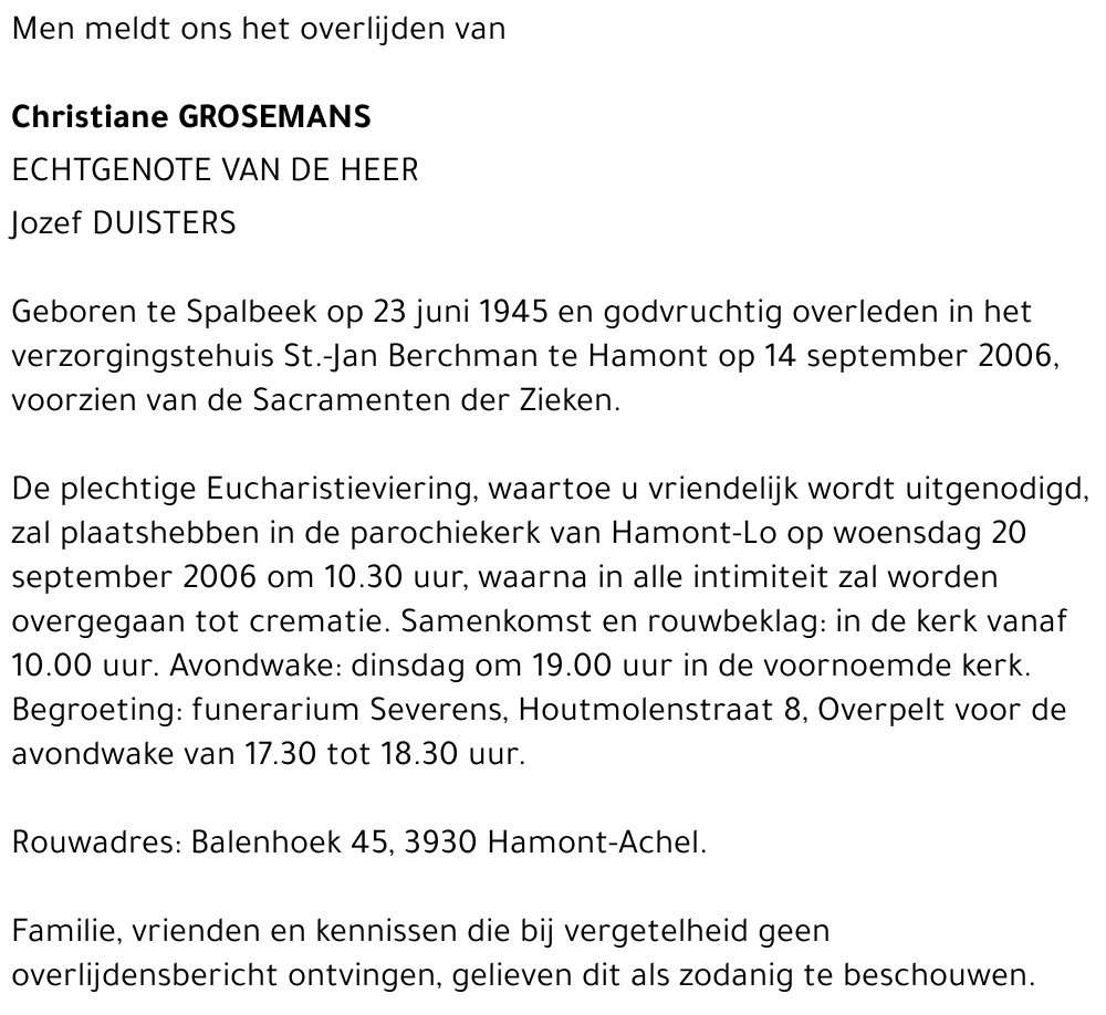 Christiane Grosemans