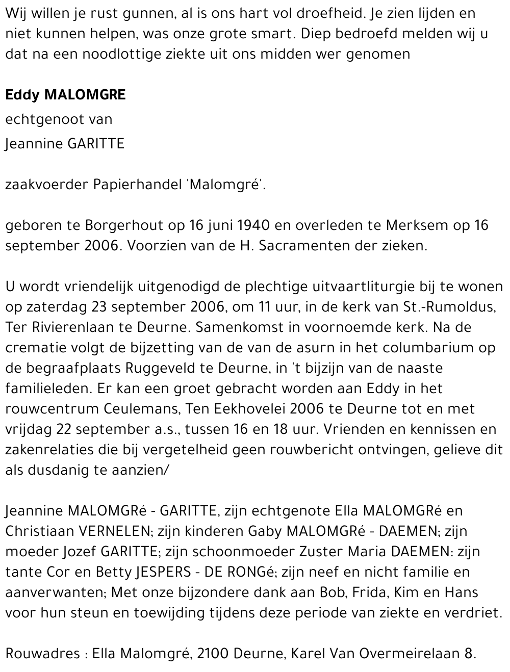 Eddy Malomgré