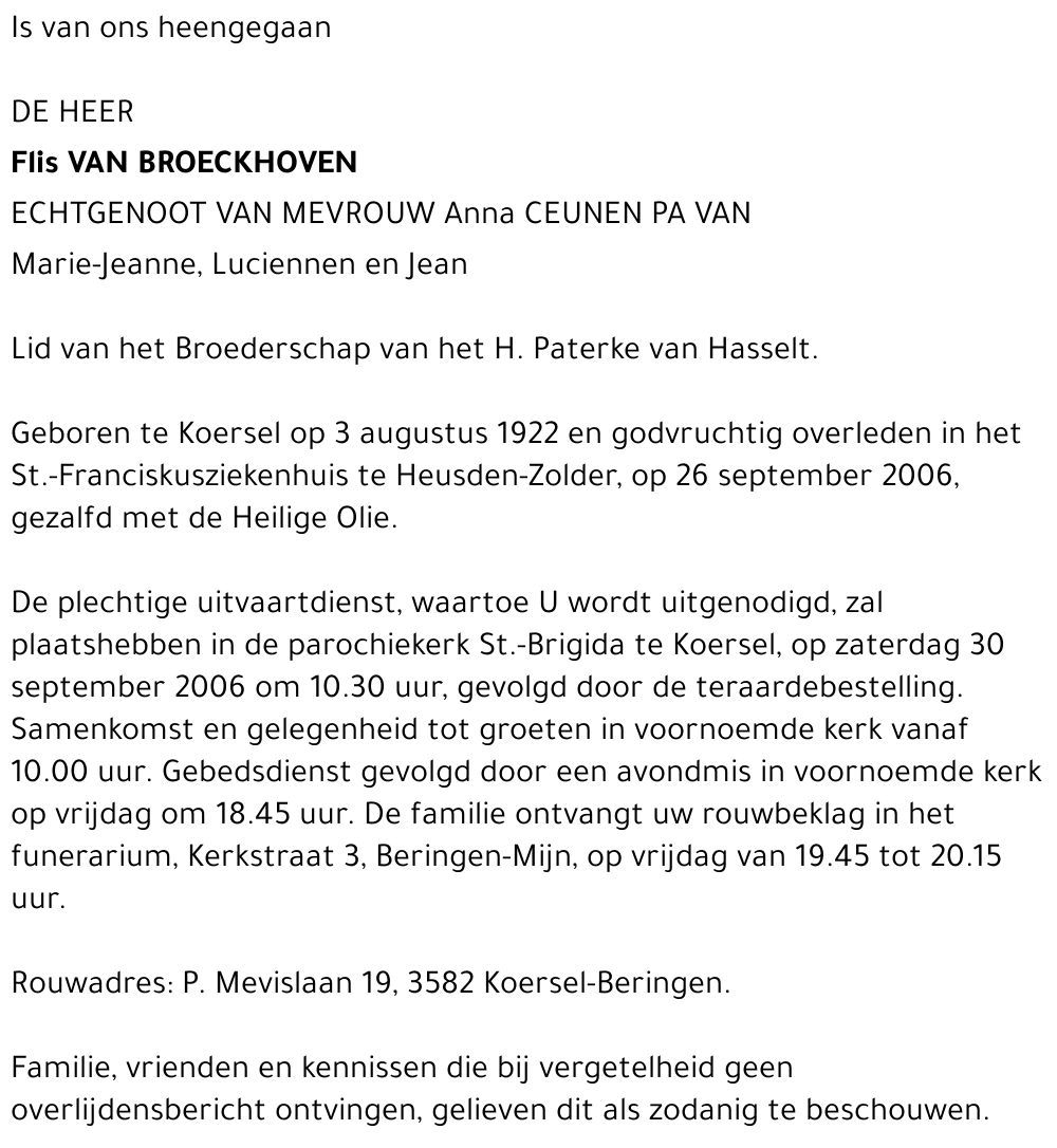 Flis Van Broeckhoven