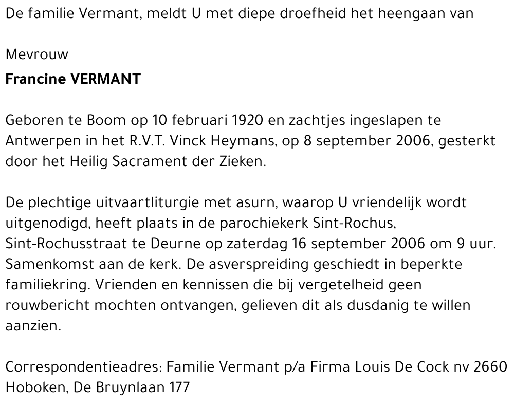 Francine Vermant