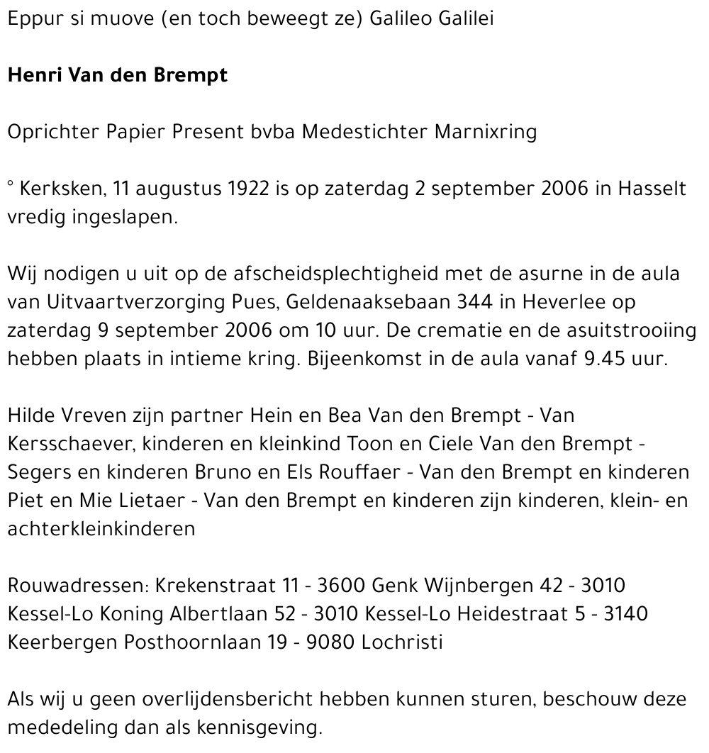 Henri Van den Brempt