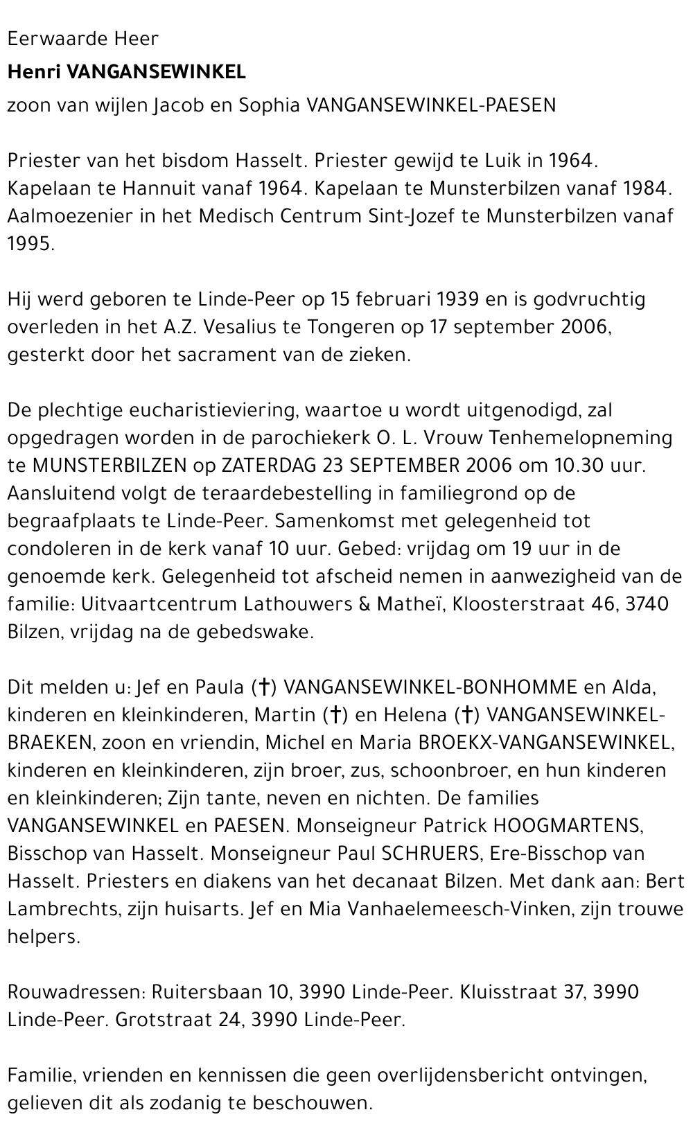 Henri VANGANSEWINKEL