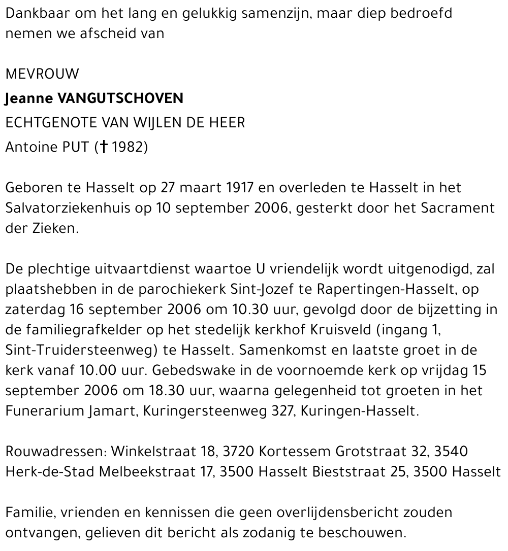 Jeanne Vangutschoven