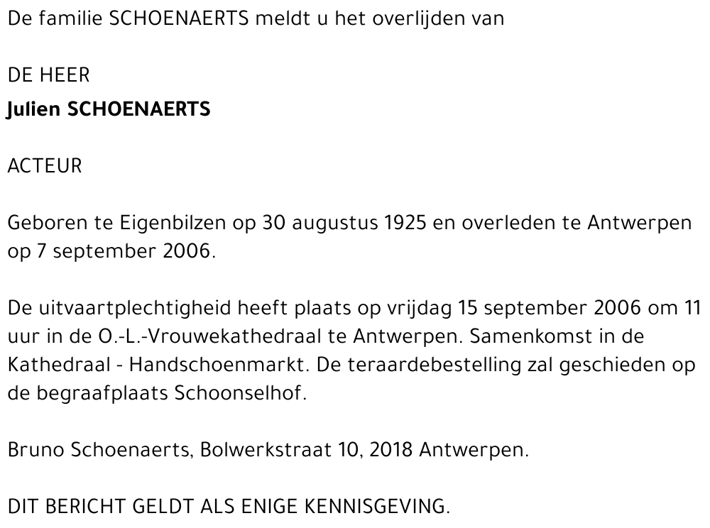Julien SCHOENAERTS