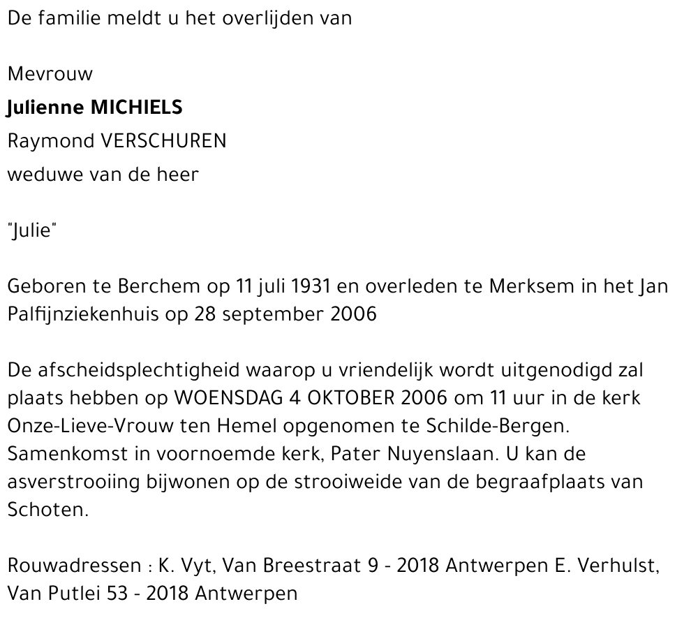 Julienne MICHIELS