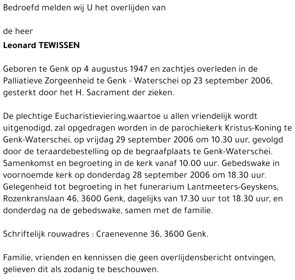 Leonard TEWISSEN