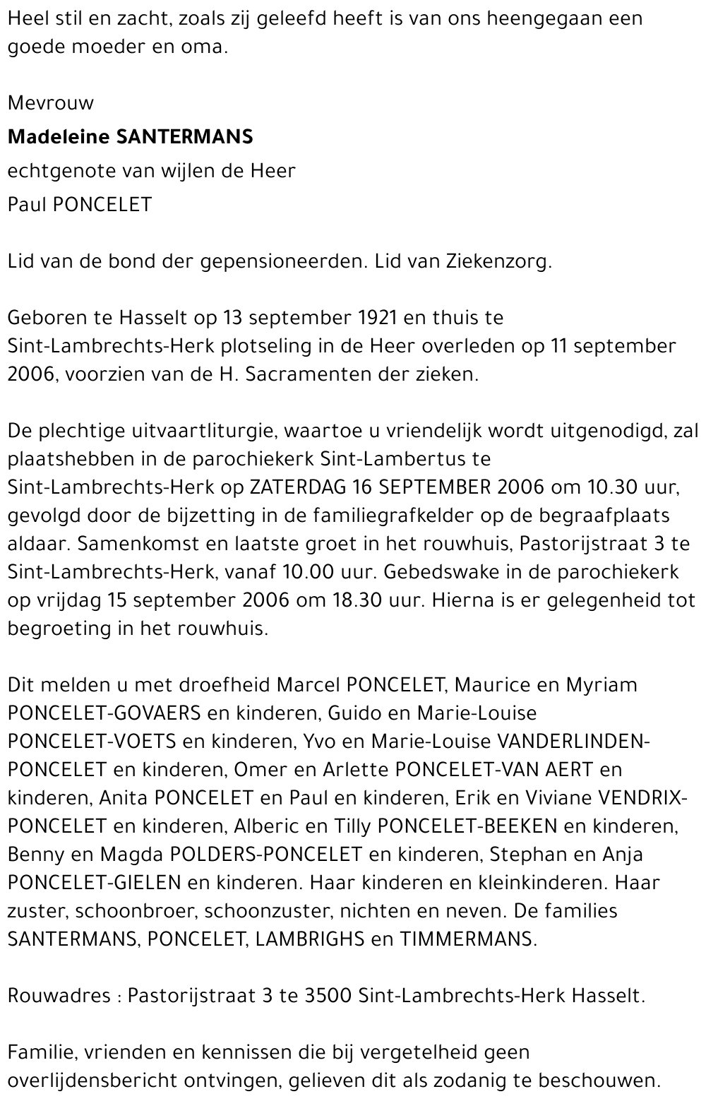 Madeleine Santermans