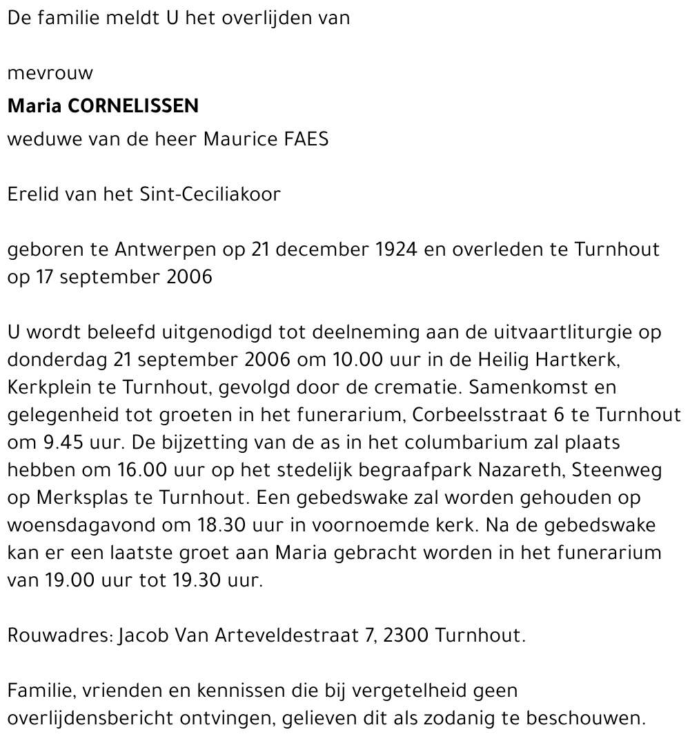 Maria Cornelissen