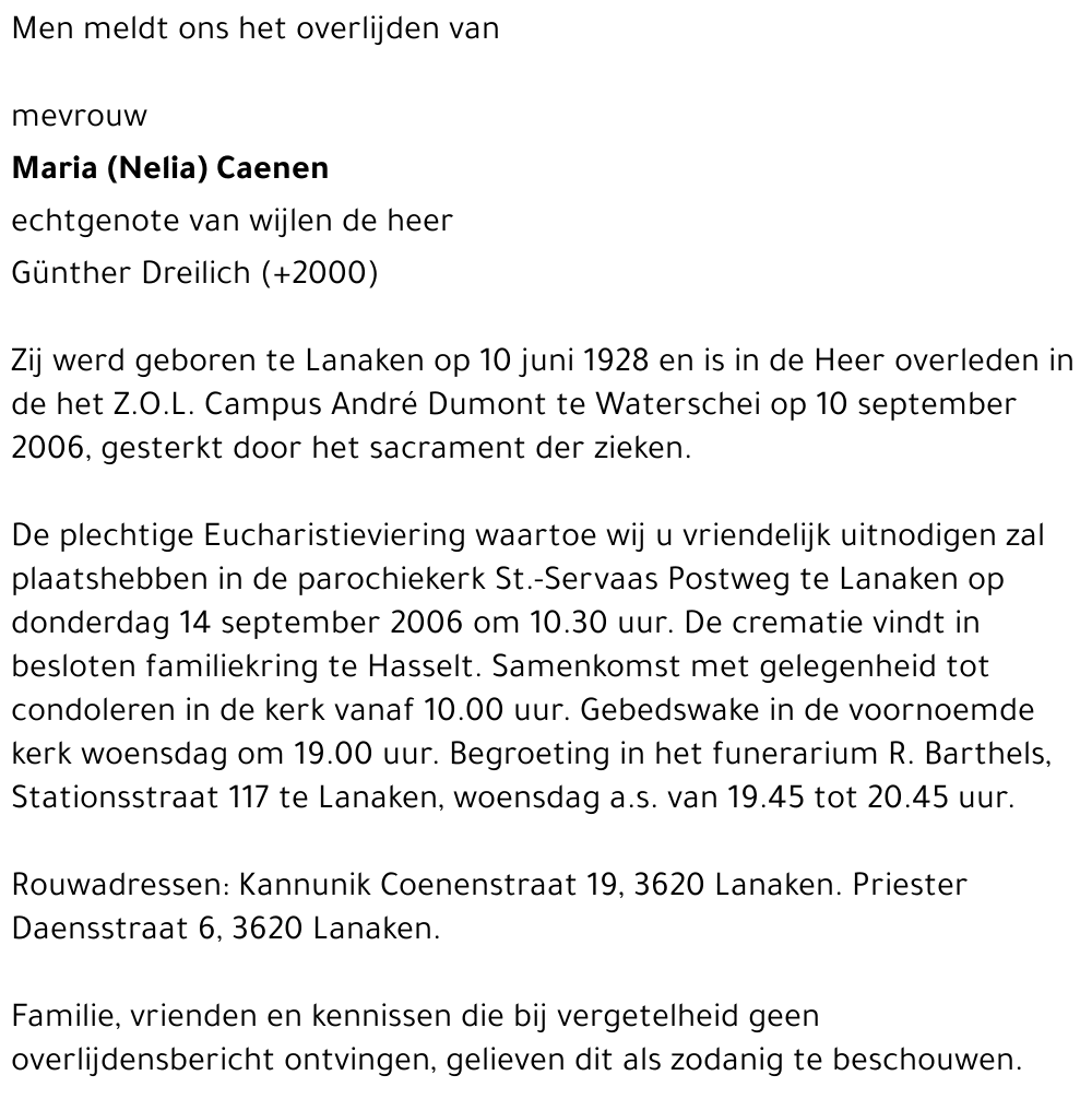 Maria (Nelia) Caenen