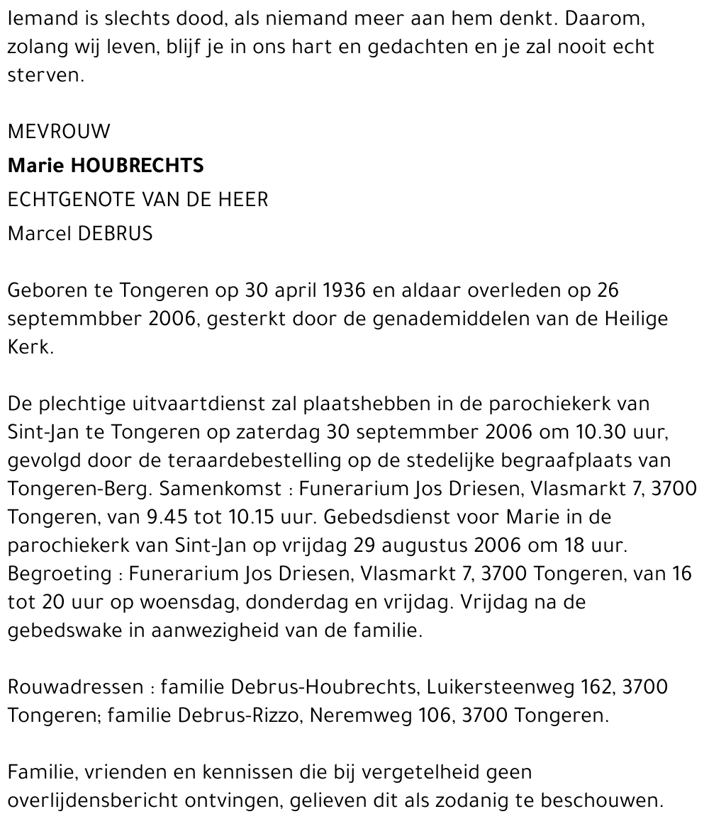 Marie Houbrechts