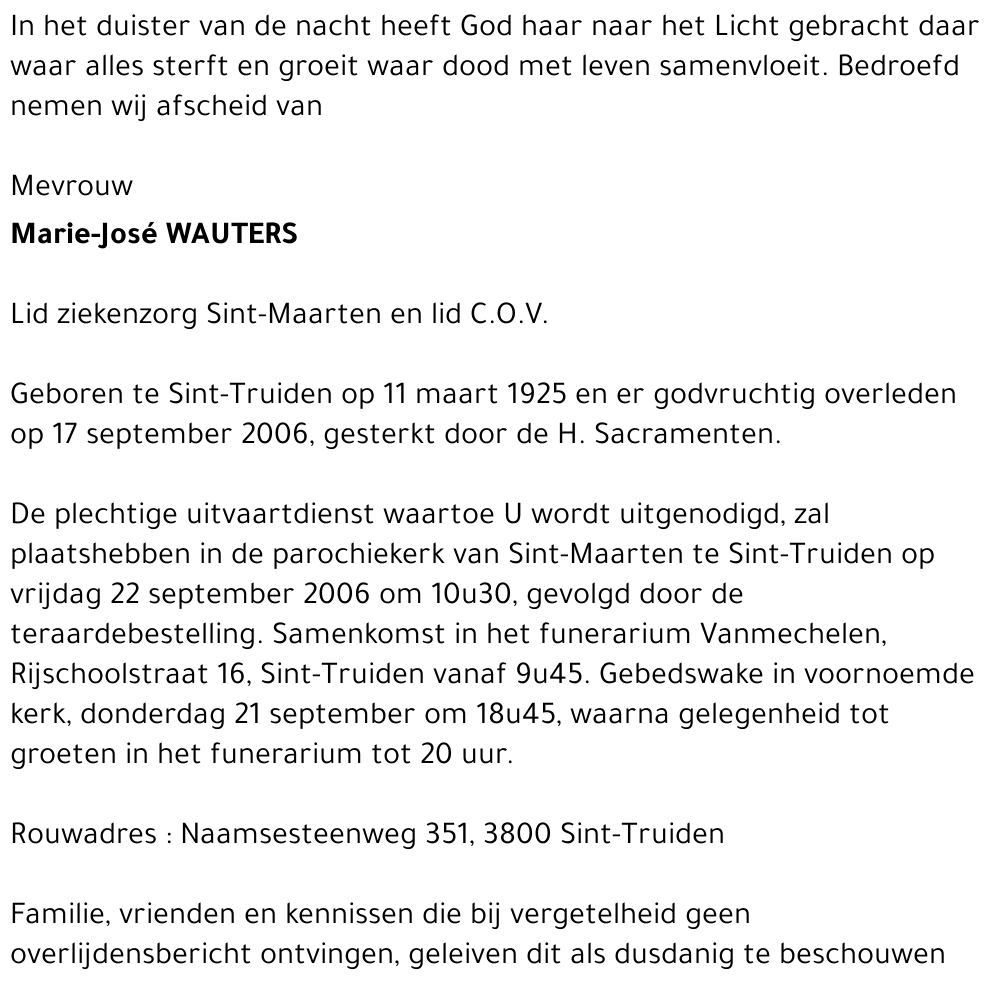 Marie José Wauters