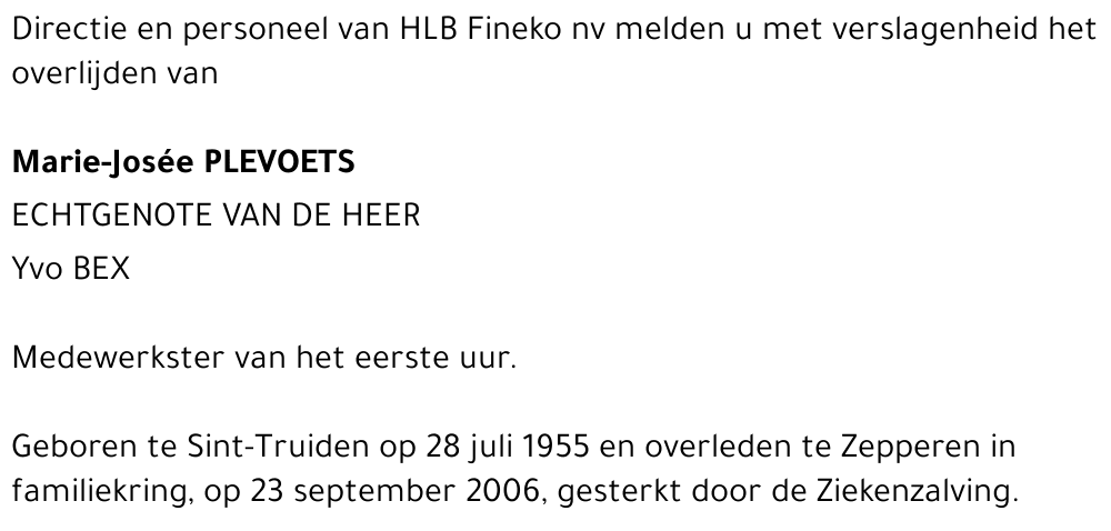 Marie-Josee Plevoets