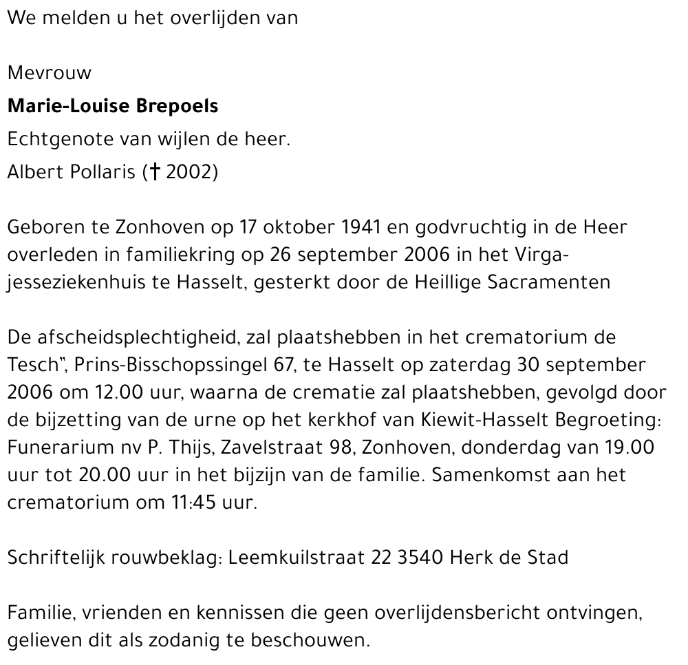 Marie-Louise Brepoels