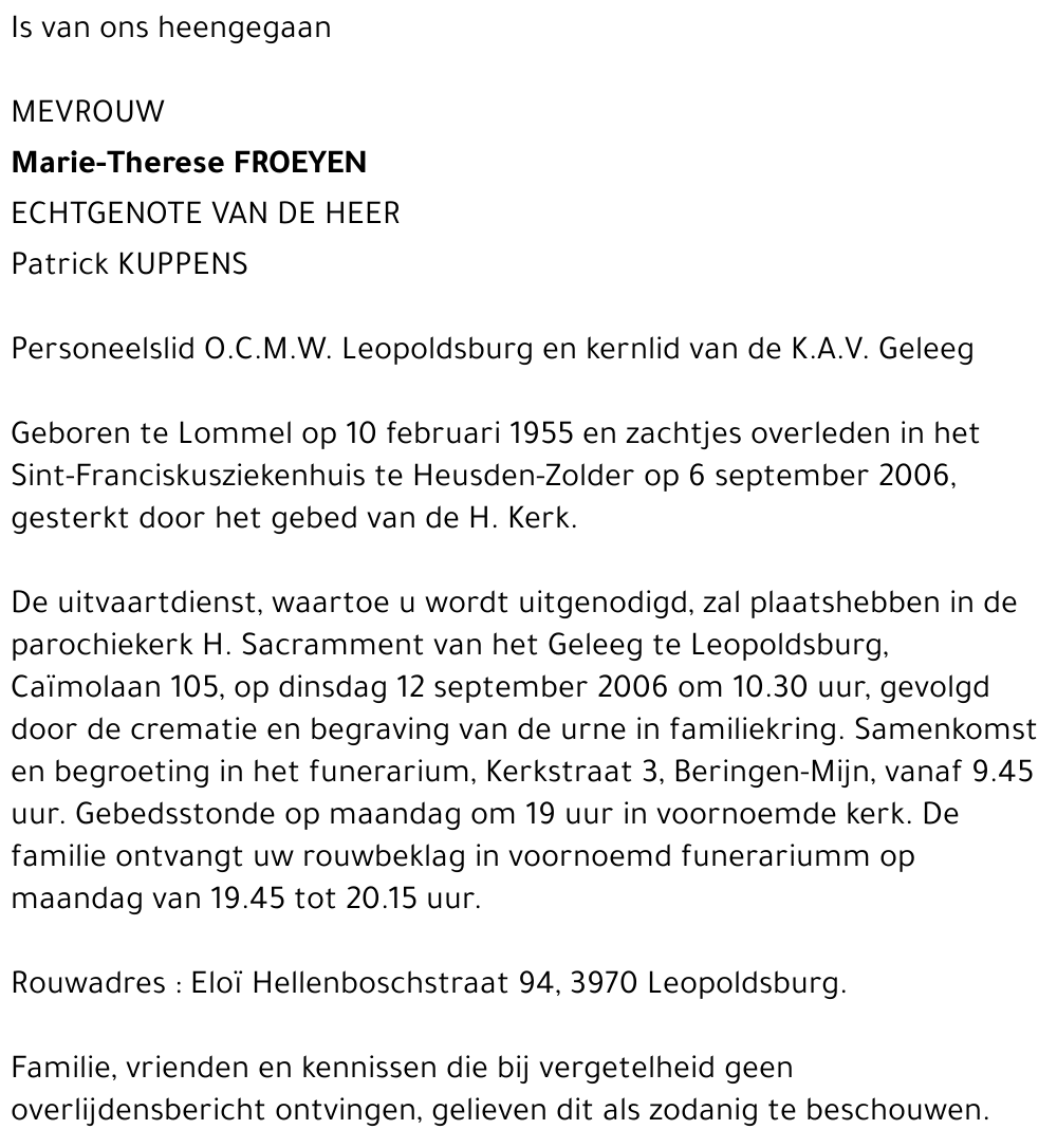 Marie-Therese Froeyen