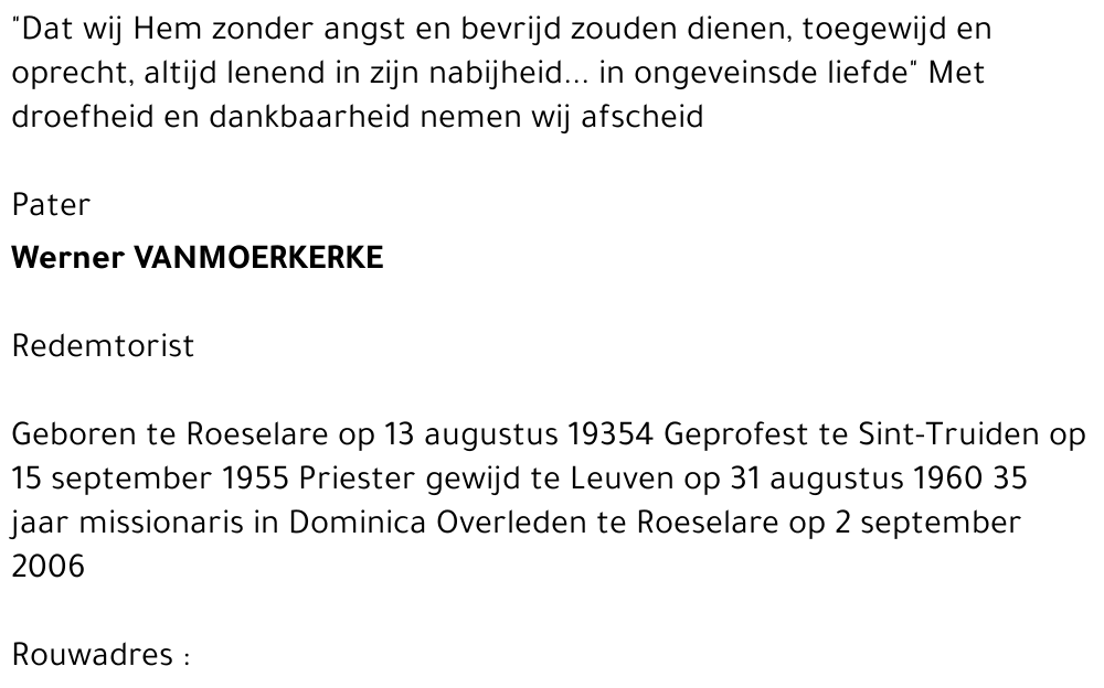 Werner Vanmoerkerke