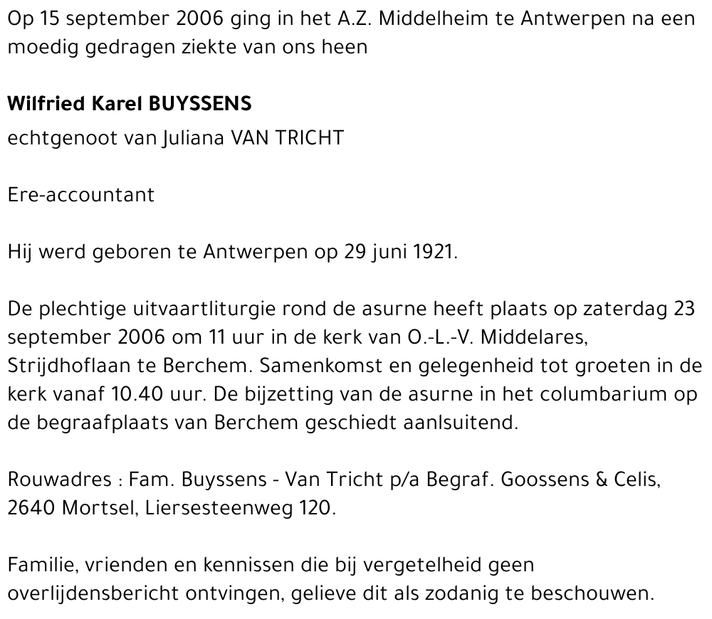 Wilfried Karel Buyssens