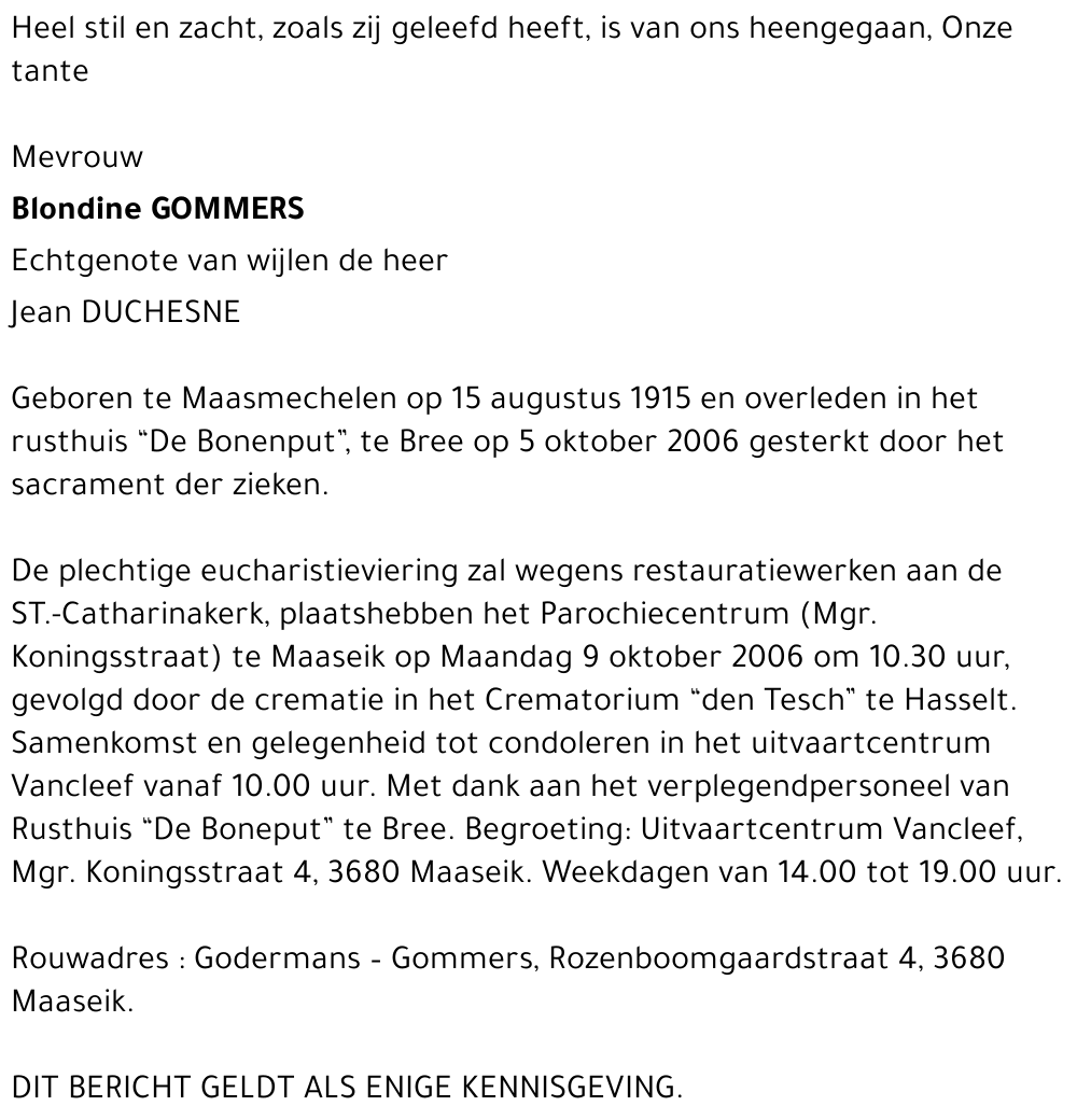 Blondine Gommers