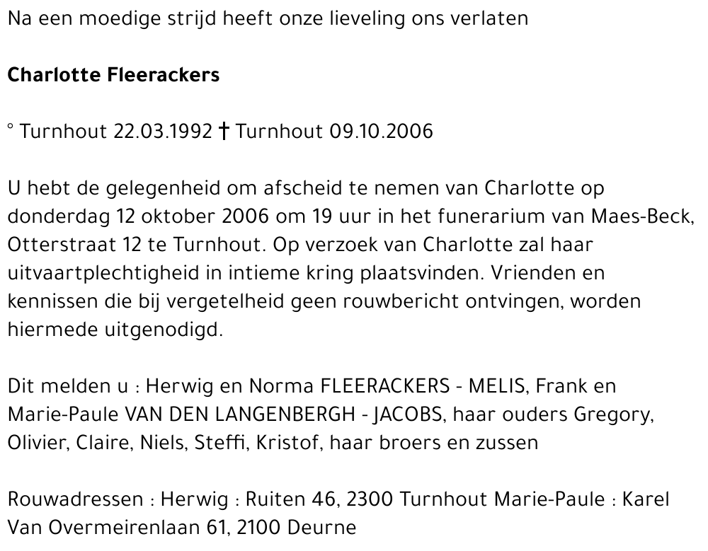 Charlotte FLEERACKERS