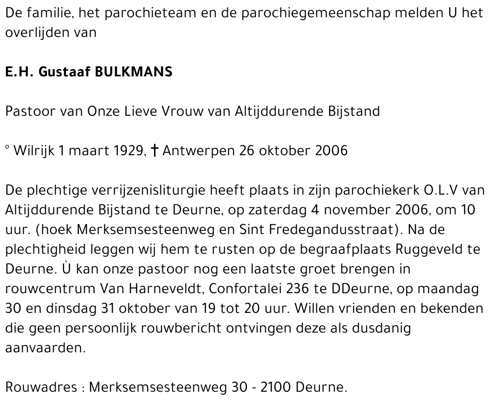 Gustaaf BULKMANS