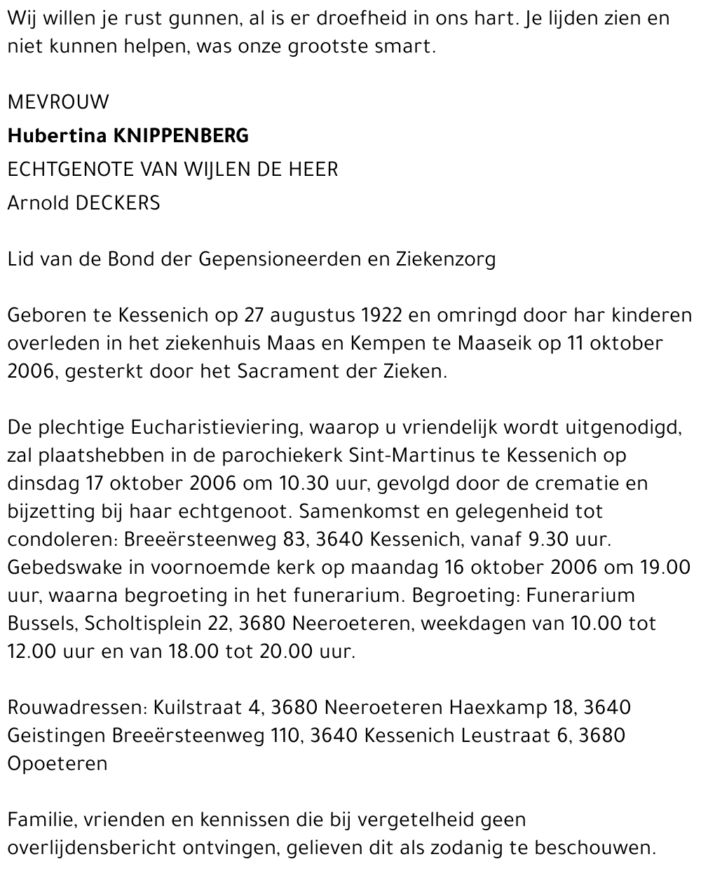 Hubertina Knippenberg