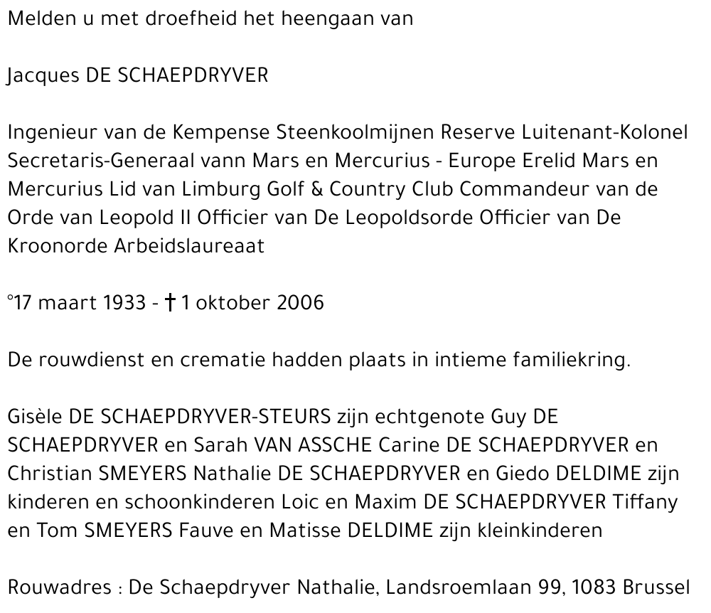 Jacques De Schaepdryver