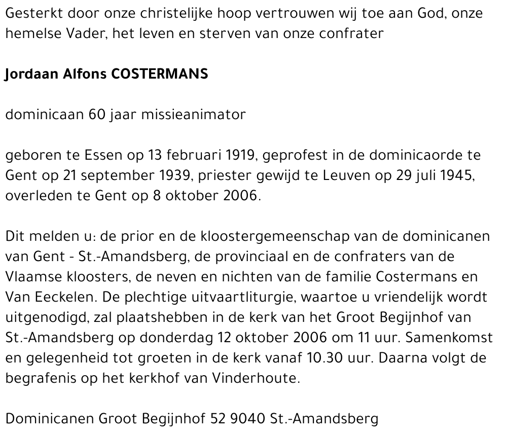 Jordaan Alfons Costermans