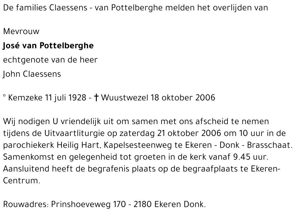José van pottelberghe