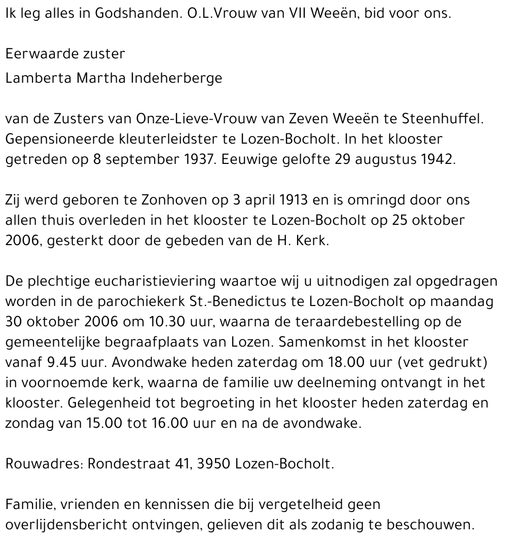 Lamberta Indeherberge