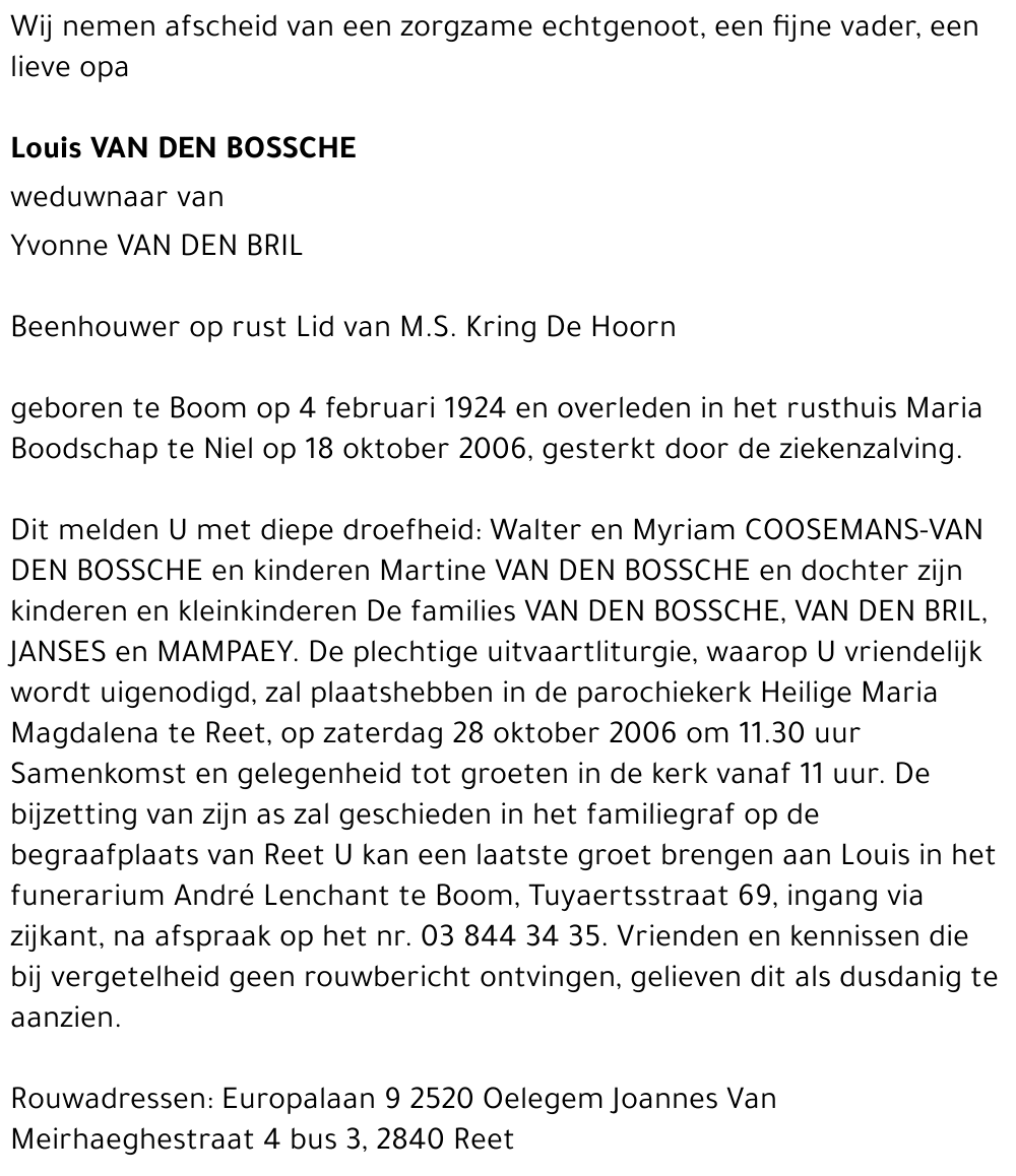 Louis Van den Bossche
