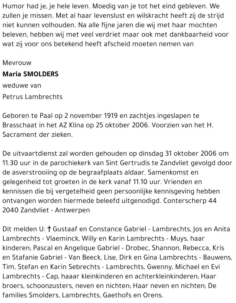 Maria SMOLDERS