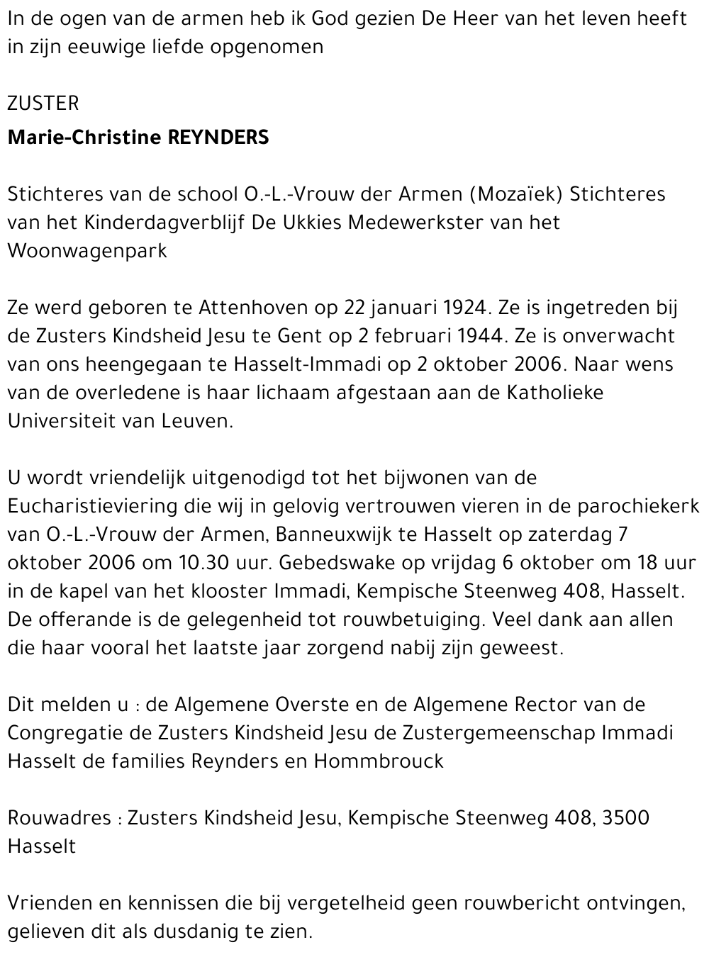 Marie-Christine Reynders