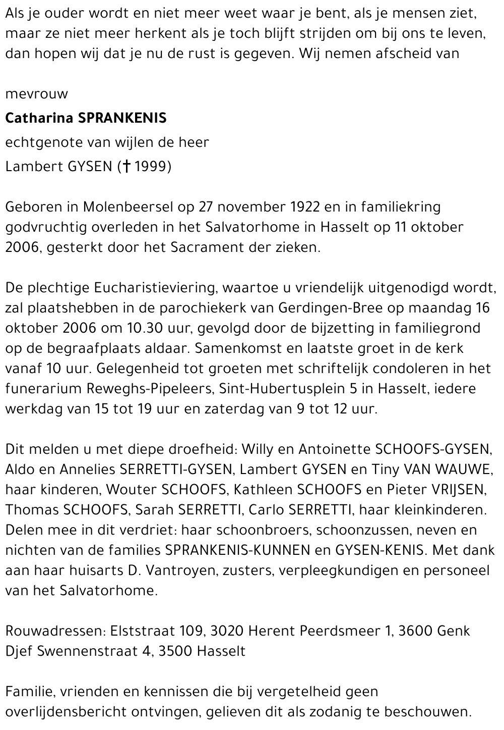 Sprankenis Catharina