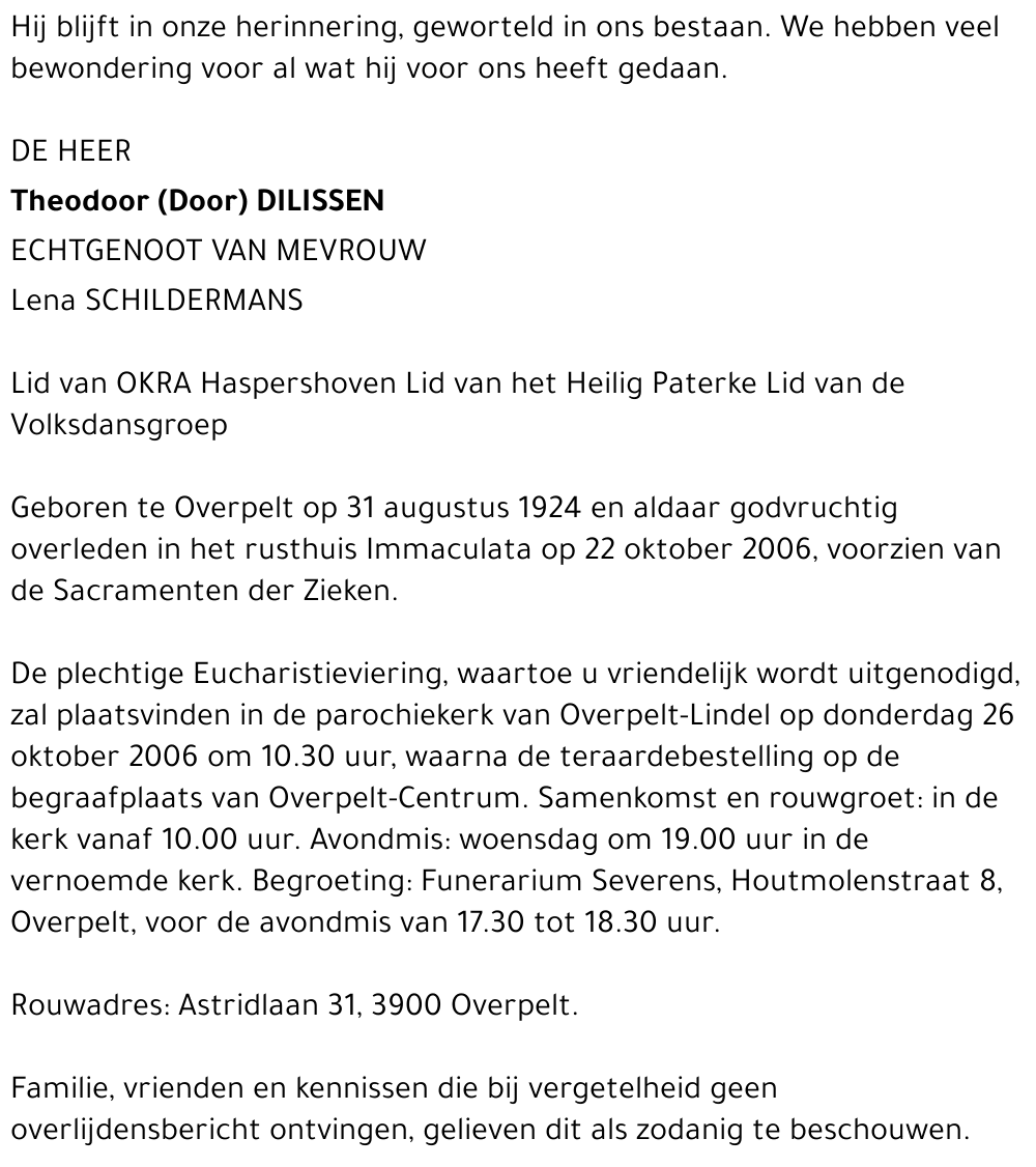 Theodoor (Door) Dilissen