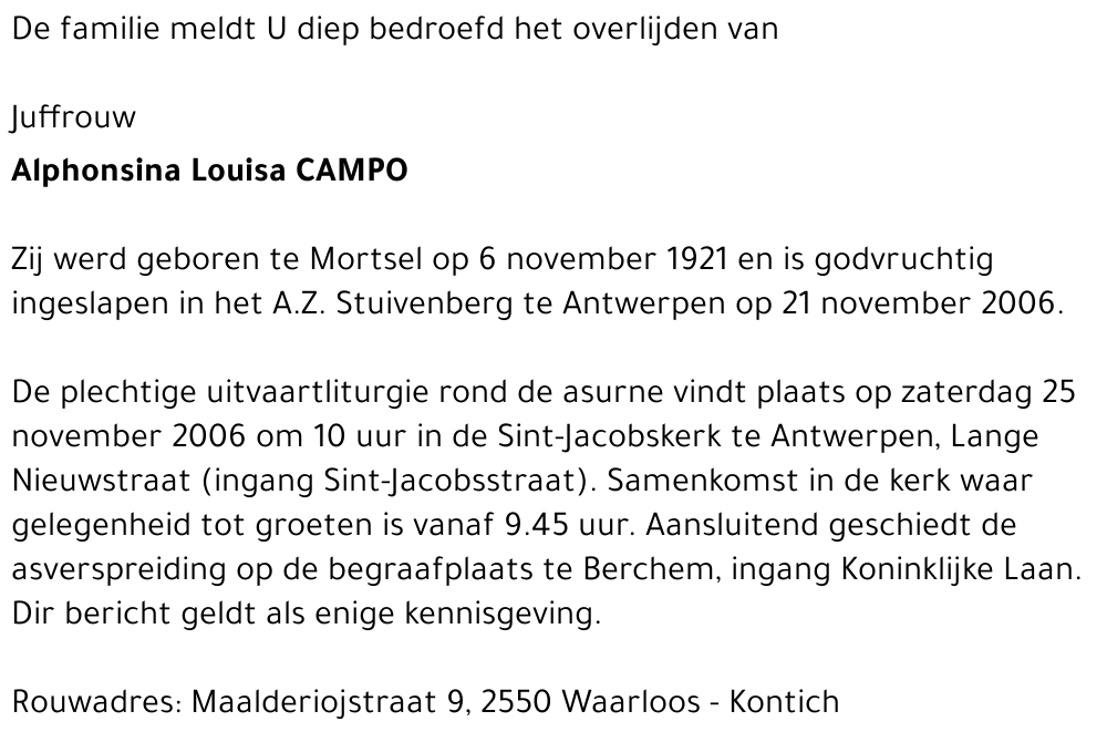 Alphonsina Louisa Campo