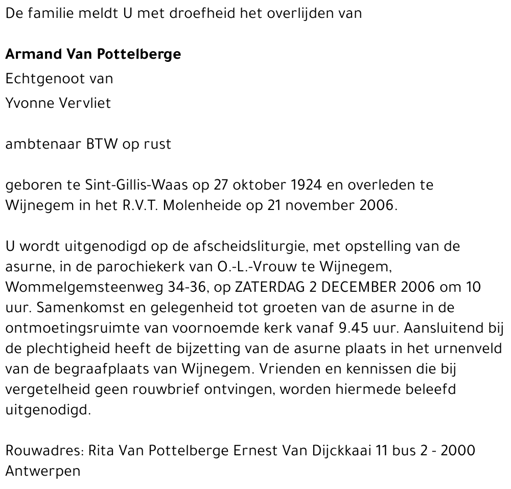 Armand Van Pottelberge