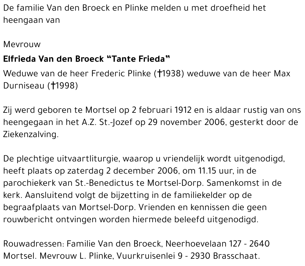 Elfrieda Van den Broeck