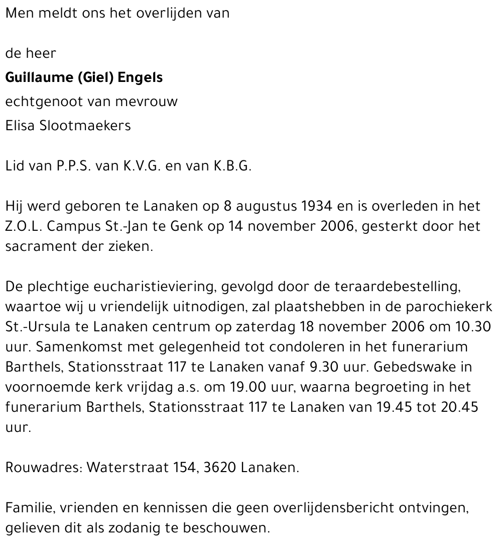 Guillaume (Giel) Engels