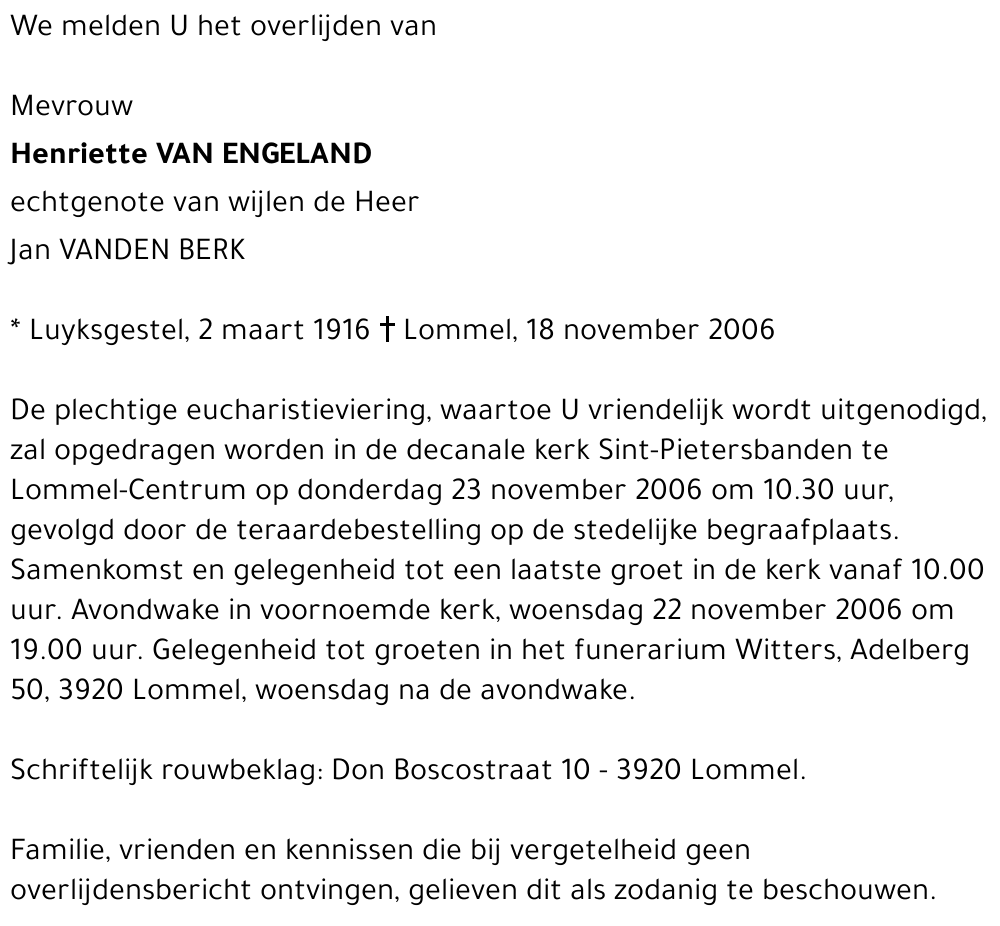 Henriette Van Engeland