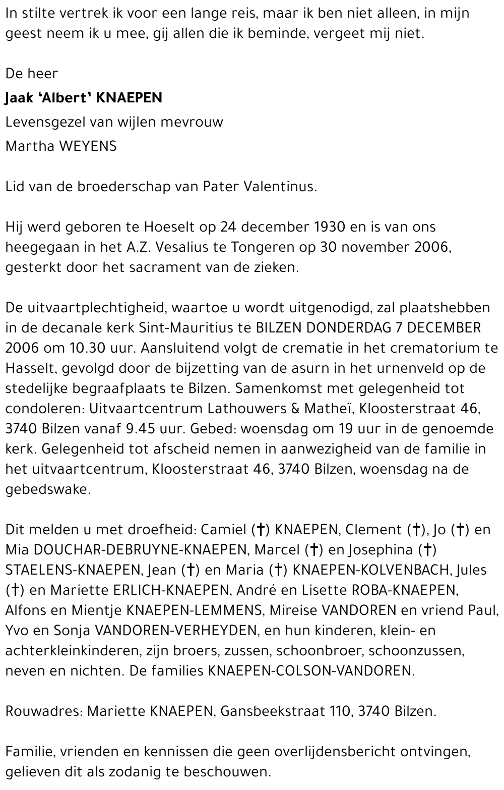 Jaak 'Albert' KNAEPEN