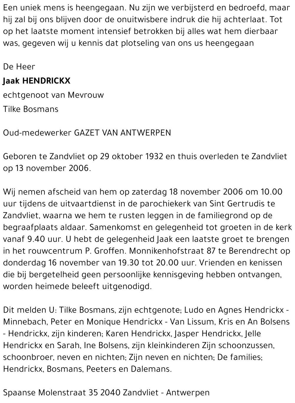 Jaak Hendrickx