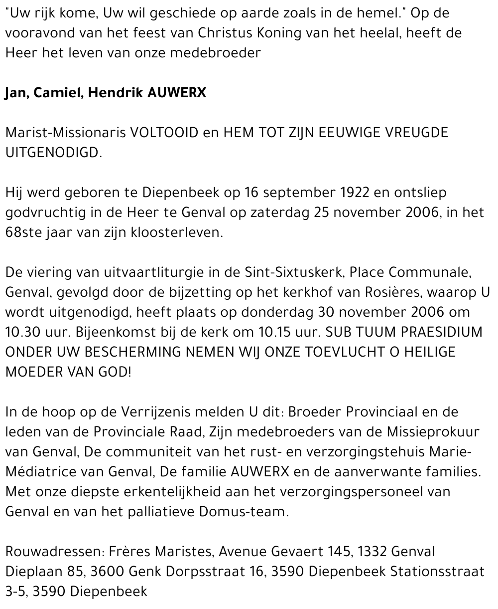 Jan Camiel Hendrik AUWERX